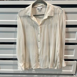 topshop 100% silk button down blouses